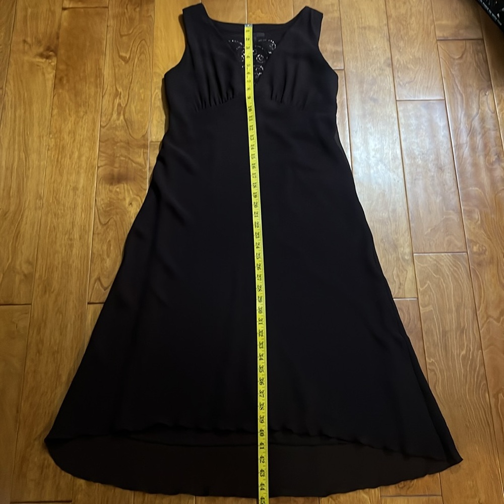 Vintage Los Angeles Gal Y2K Chocolate Brown Maxi Slip Dress Size 10 90’s Grunge - Picture 8 of 11